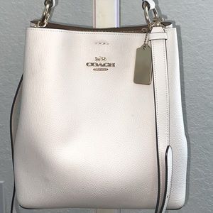 Coach White Bucket Bag